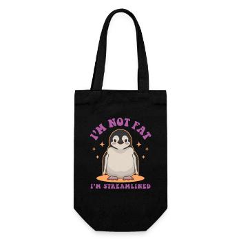 Pinguin Baby Pinguine Geschenke - Geschenkbeutel für Flaschen - Schwarz - Vorne