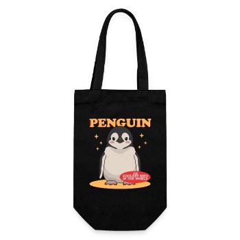 Pinguin Baby süße Pinguine Geschenk - Geschenkbeutel für Flaschen - Schwarz - Vorne