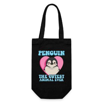 Pinguin Baby süße Pinguine Geschenke - Geschenkbeutel für Flaschen - Schwarz - Vorne