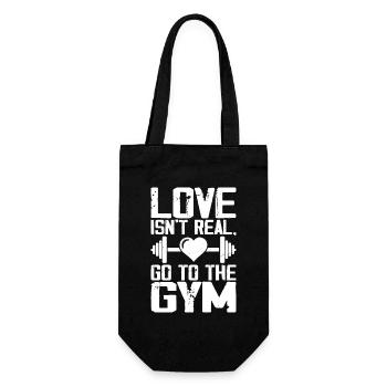Love Isn't Real Go To Gym Funny Workout - Sac à bouteille - noir - Devant