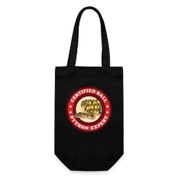 King Python Expert Snake Python Gift - Gift Bag for Bottles - black - Front