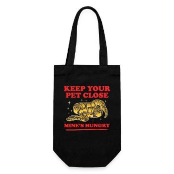 King Python Snake Python Gift - Gift Bag for Bottles - black - Front