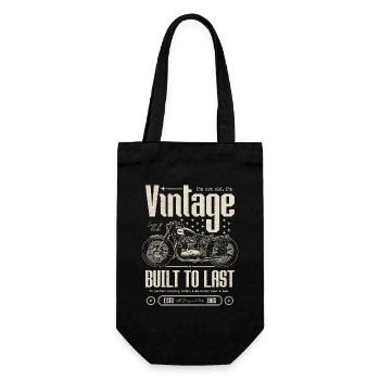 Vintage Motorrad Biker Motorrad Geburtstag 1966 - Geschenkbeutel für Flaschen - Schwarz - Vorne