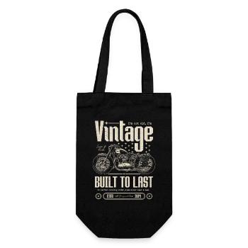 Vintage Motorrad Biker Motorrad Geburtstag 2014 - Geschenkbeutel für Flaschen - Schwarz - Vorne