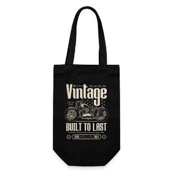 Vintage Motorrad Biker Motorrad Geburtstag 2013 - Geschenkbeutel für Flaschen - Schwarz - Vorne