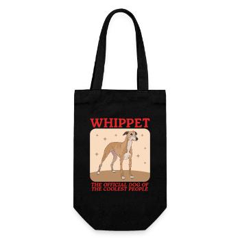 Whippet Englischer Windhund Geschenk - Geschenkbeutel für Flaschen - Schwarz - Vorne