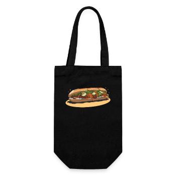 Banh Mi Bánh Mì Geschenke - Geschenkbeutel für Flaschen - Schwarz - Vorne
