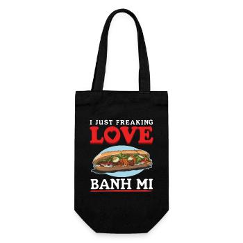 Banh Mi Sandwiches Bánh Mì Geschenke - Geschenkbeutel für Flaschen - Schwarz - Vorne