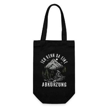 ICH KENN DA EINE ABKÜRZUNG FULLY MOUNTAINBIKE - Geschenkbeutel für Flaschen - Schwarz - Vorne