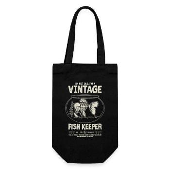 Vintage Fish Keeper Tropical Fish Birthday 1954 - Gift Bag for Bottles - black - Front