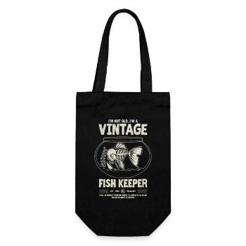 Vintage Fish Keeper Tropical Fish Birthday 1983 - Gift Bag for Bottles - black - Front
