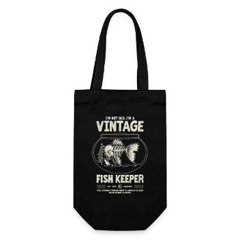 Vintage Fish Keeper Tropical Fish Birthday 1974 - Gift Bag for Bottles - black - Front