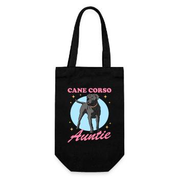 Cane Corso Aunt Cane Corso Italiano Dog Gift - Gift Bag for Bottles - black - Front