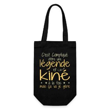 A legend and physiotherapist - Gift Bag for Bottles - black - Front