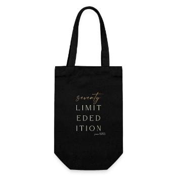 70th Birthday limited edition since 1955 Gift - Gift Bag for Bottles - black - Front