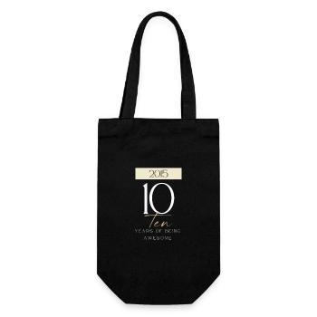 10 Birthday years of being awesome 2015 Gift - Gift Bag for Bottles - black - Front