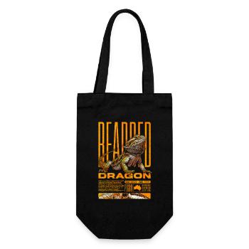 Bearded Dragon Reptile Keeper Beardie Lizard - Gift Bag for Bottles - black - Front