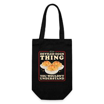 Gefüllte Eier Stuffed Deviled Eggs Geschenke - Geschenkbeutel für Flaschen - Schwarz - Vorne