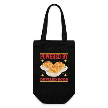 Gefüllte Eier Dressed Deviled Eggs Geschenke - Geschenkbeutel für Flaschen - Schwarz - Vorne