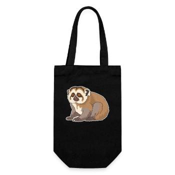 Plumploris Slow Lorises Plumplori Geschenk - Geschenkbeutel für Flaschen - Schwarz - Vorne