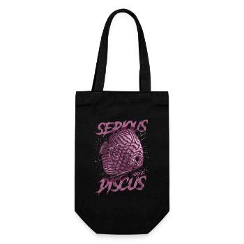 Serious About Discus Fish Keeper Aquarist - Gift Bag for Bottles - black - Front
