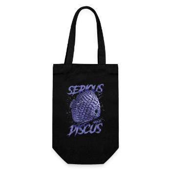 Serious About Discus Fish Keeper Aquarist - Gift Bag for Bottles - black - Front