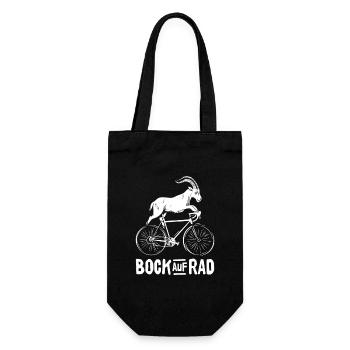 BOCK AUF RAD RADFAHRER RADSPORT RENNRAD FAHRRAD - Geschenkbeutel für Flaschen - Schwarz - Vorne