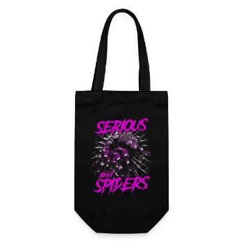 Serious About Spiders Pet Tarantula Owner - Gift Bag for Bottles - black - Front
