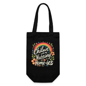 Chillin' With My Nursing Home-ies Funny Nursing - Gift Bag for Bottles - black - Front