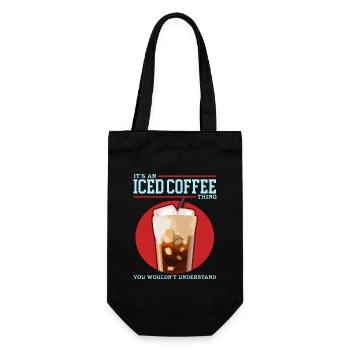 Iced Coffee Coffee Coffee Gift - Gift Bag for Bottles - black - Front