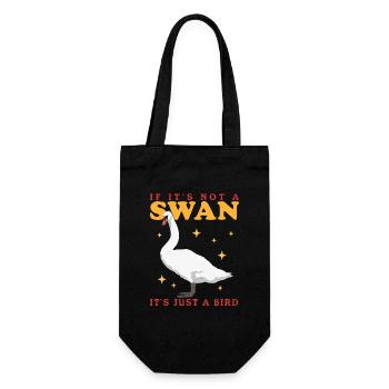 Schwan Schwanenliebhaber Geschenk - Geschenkbeutel für Flaschen - Schwarz - Vorne