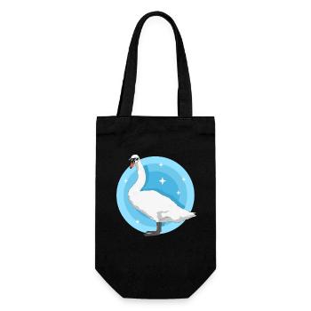 Swan Swans Swan Lover Gifts - Gift Bag for Bottles - black - Front