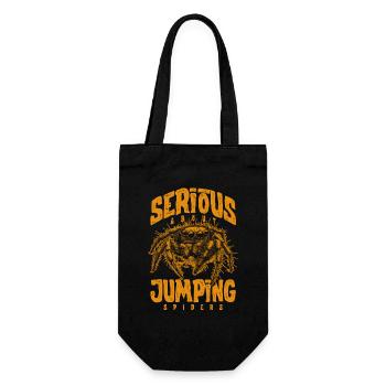 Serious About Jumping Spiders Pet Spider Owner - Gift Bag for Bottles - black - Front