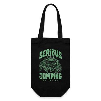 Serious About Jumping Spiders Pet Spider Owner - Gift Bag for Bottles - black - Front