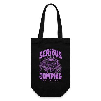 Serious About Jumping Spiders Pet Spider Owner - Gift Bag for Bottles - black - Front