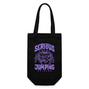Serious About Jumping Spiders Pet Spider Owner - Gift Bag for Bottles - black - Front