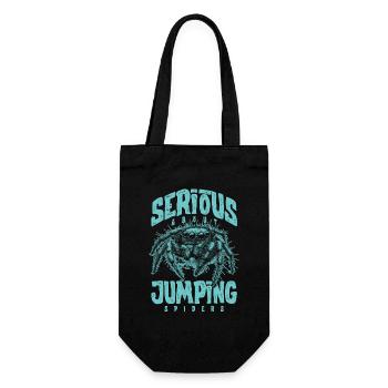 Serious About Jumping Spiders Pet Spider Owner - Gift Bag for Bottles - black - Front