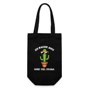 Cactus Design Je grandis sans drame - Sac à bouteille - noir - Devant