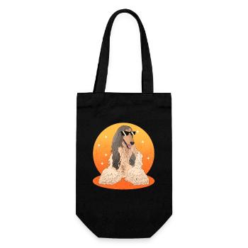 Lévrier afghan Chien Propriétaire Cadeaux - Sac à bouteille - noir - Devant