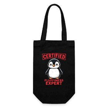 Schlafshirt Pinguin Nachthemd Schlafanzug Geschenk - Geschenkbeutel für Flaschen - Schwarz - Vorne