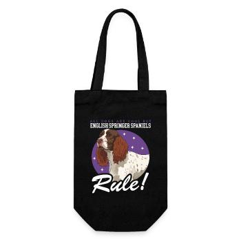 English Springer Spaniel Dog Gift - Gift Bag for Bottles - black - Front