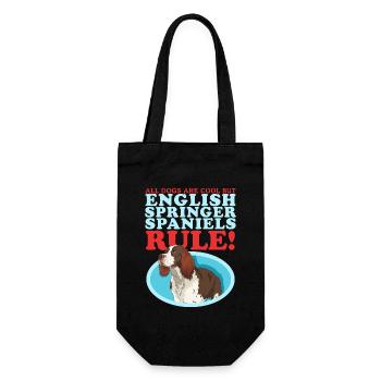 Anglais Springer Spaniel Chien Cadeaux - Sac à bouteille - noir - Devant