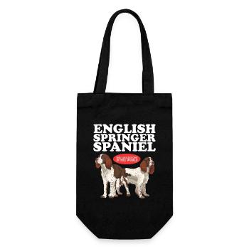 English Springer Spaniel Dog Gifts - Gift Bag for Bottles - black - Front