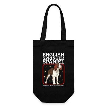 English Springer Spaniel Hundebesitzer Geschenke - Geschenkbeutel für Flaschen - Schwarz - Vorne
