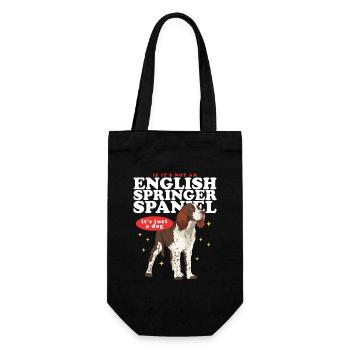 English Springer Spaniel Gift - Gift Bag for Bottles - black - Front