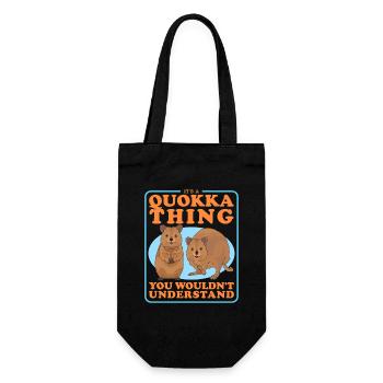 Quokka Short-tailed Kangaroo Gifts - Gift Bag for Bottles - black - Front