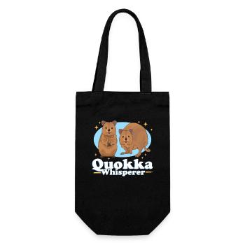 Quokkas Short-tailed Kangaroo Quokka Gifts - Gift Bag for Bottles - black - Front