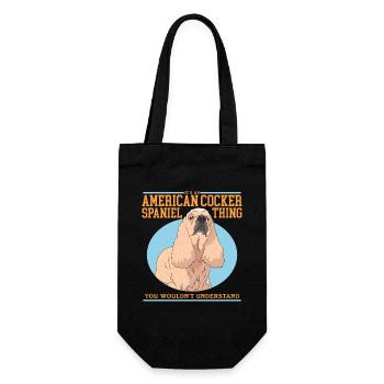 American Cocker Spaniel Owner Gift - Gift Bag for Bottles - black - Front