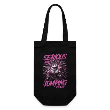 Serious About Jumping Spiders Pet Spider Owner - Gift Bag for Bottles - black - Front