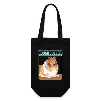 Collie Collie Longhair Dog Rough Collies Cadeaux - Sac à bouteille - noir - Devant